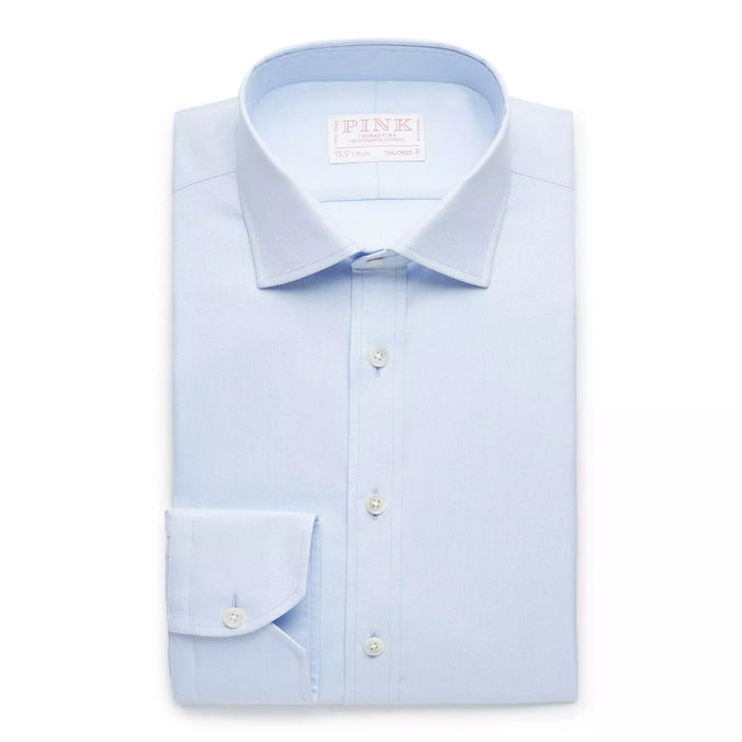 Pale Blue Tailored Fit Royal Oxford Formal Shirt