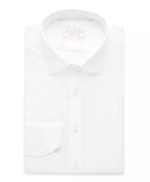 White Classic Fit Royal Oxford Formal Shirt