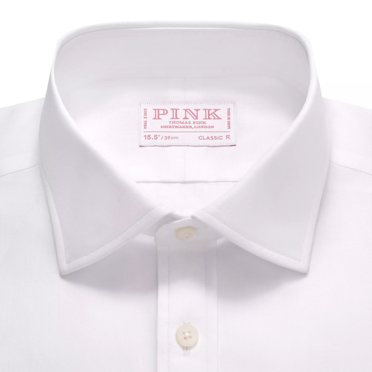 White Classic Fit Poplin Formal Shirt