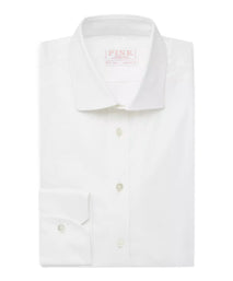 White Athletic Fit Stretch Plain Poplin Formal Shirt